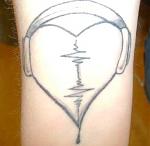 Audio Heart tattoo